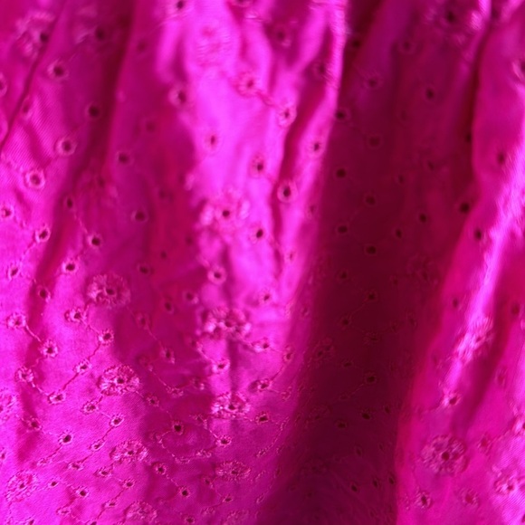 Loft Fuchsia Pink Eyelet Ruffle Top - Picture 10 of 12